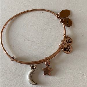 Alex and ani moon and star rose gold bracelet